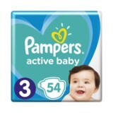 Scutece Pampers Active Baby 3, 6-10 kg 54 bucati