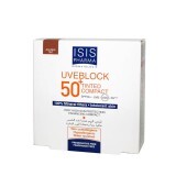 Crema nuantatoare compacta Golden UVEBLOCK 50+, 10 g, Isis Pharma