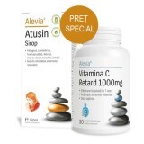 Sirop Atusin + Vitamina C Retard 1000 mg, 150 ml + 30 comprimate, Alevia