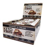 Keto Wise Fat Bombs Bomboane Invelite In Ciocolata Cu Aroma De Biscuiti Si Frisca, 34g