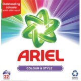 Ariel Detergent de rufe pudră colour & style 22 de spălări, 1,43 Kg