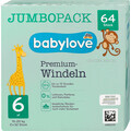 Babylove Premium jumbo diapers number 6, 64 pcs