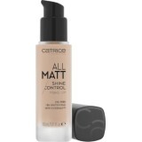 Catrice All Matt Shine Control fond de ten 015C Vanilla Beige, 30 ml