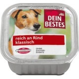 Dein Bestes hrană pentru câini cu multă carne de vită, 150 g