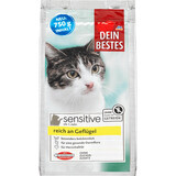 Dein Bestes hrană umedă sensitiv pentr pisici cu carne de pasăre, 750 g