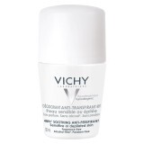 Vichy 48h Deodorant roll-on antiperspirant fără parfum, 50 ml