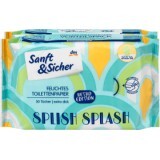 Sanft&Sicher Hârtie igienică umedă splish splash, 100 buc