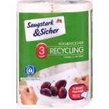 Saugstark&Sicher Prosoape de bucătărie Recycling 3 straturi 280 foi, 2 buc