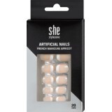 S-he colour&style Unghii artificiale french apricot, 1 Set