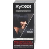 Syoss Color Vopsea de păr permanentă 1-4 Negru Albăstrui, 1 buc