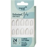 Trend !t up Unlimited Styles Bare Nails unghii artificiale, 24 buc