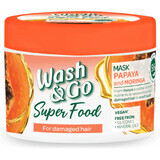 Wash&Go Mască de păr cu papaya pentru păr deteriorat, 300 ml