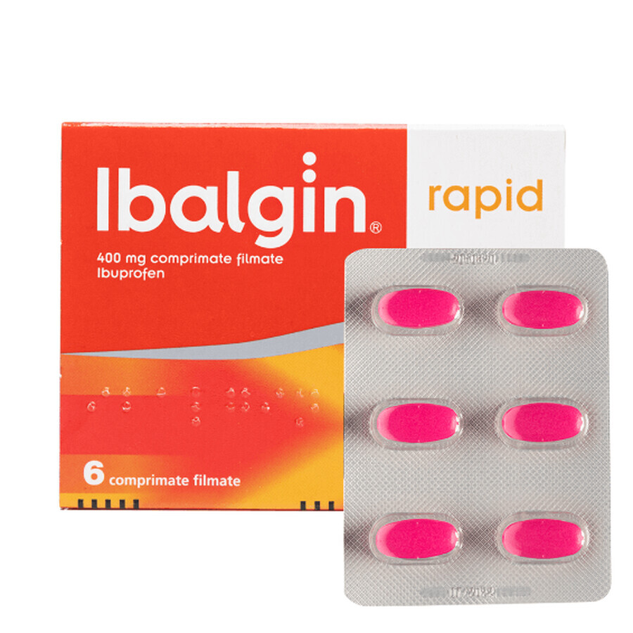 Ibalgin Rapid 400 mg, 6 comprimate, Sanofi