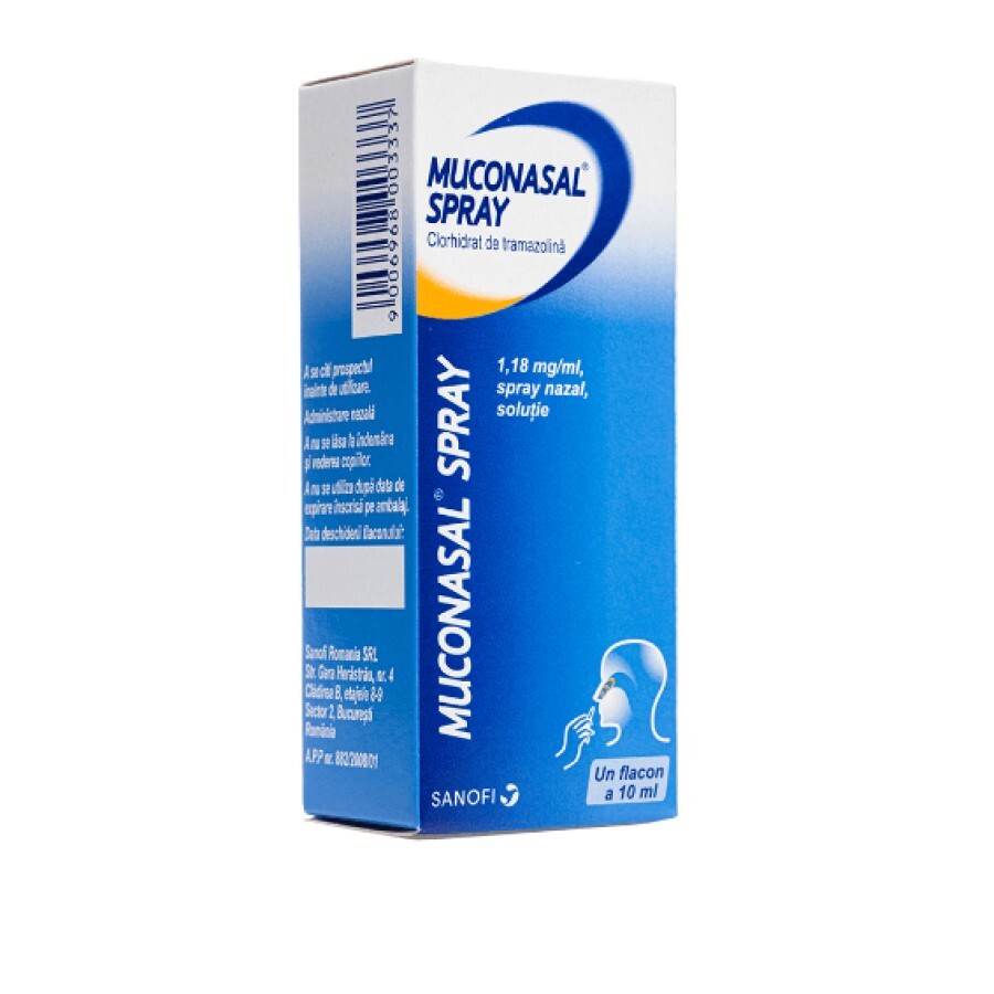 Muconasal spray 1,18 mg, 10 ml,  spray nazal, soluţie, Sanofi