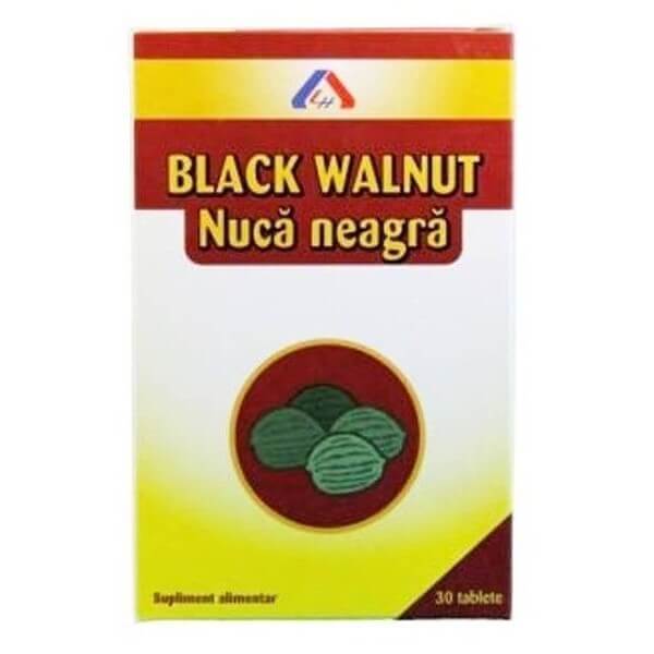 tinctura de nuca neagra pelin si cuisoare Nuca Neagra, 30 tablete, American Lifesyle
