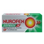 Nurofen Express 200mg, 10 capsule moi, Reckitt Benckiser Healthcare