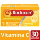 Redoxon 1000 mg vitamina C cu aroma de lamaie, 30 comprimate efervescente, Bayer