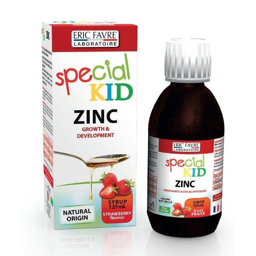 Special Kid Sirop Zinc cu aroma de capsuni, 125 ml, Laboratoarele Eric Favre Paris