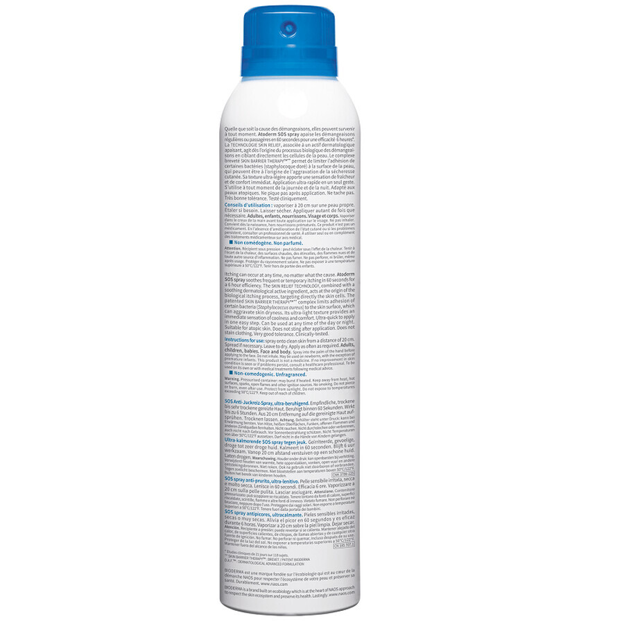 Spray anti-prurit cu efect calmant imediat Atoderm SOS, 200 ml, Bioderma