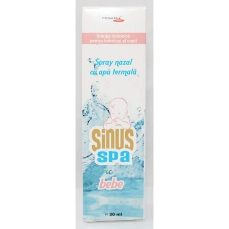 Spray nazal cu apă termală Sinus Spa Bebe, 30 ml, Phenalex