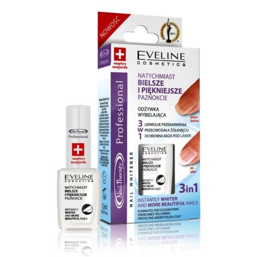 Tratament împotriva îngălbenirii unghiei Nail Therapy, 12 ml, Eveline Cosmetics