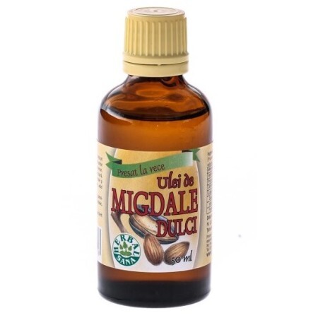 Ulei de Migdale dulci presat la rece, 50 ml, Herbavit