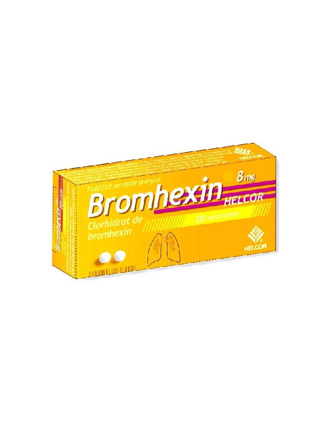 Bromhexin, 8 mg, 20 comprimate, Helcor