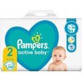 Scutece Active Baby Nr. 2, 4-8kg, 96 bucati, Pampers