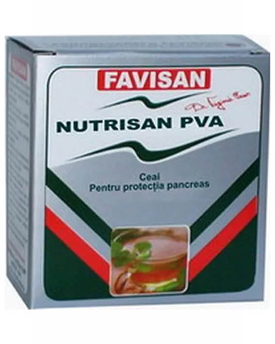 combinatie de plante de ceai pentru pancreas Ceai pentru pancreas Nutrisan PVA, 50 g, Favisan