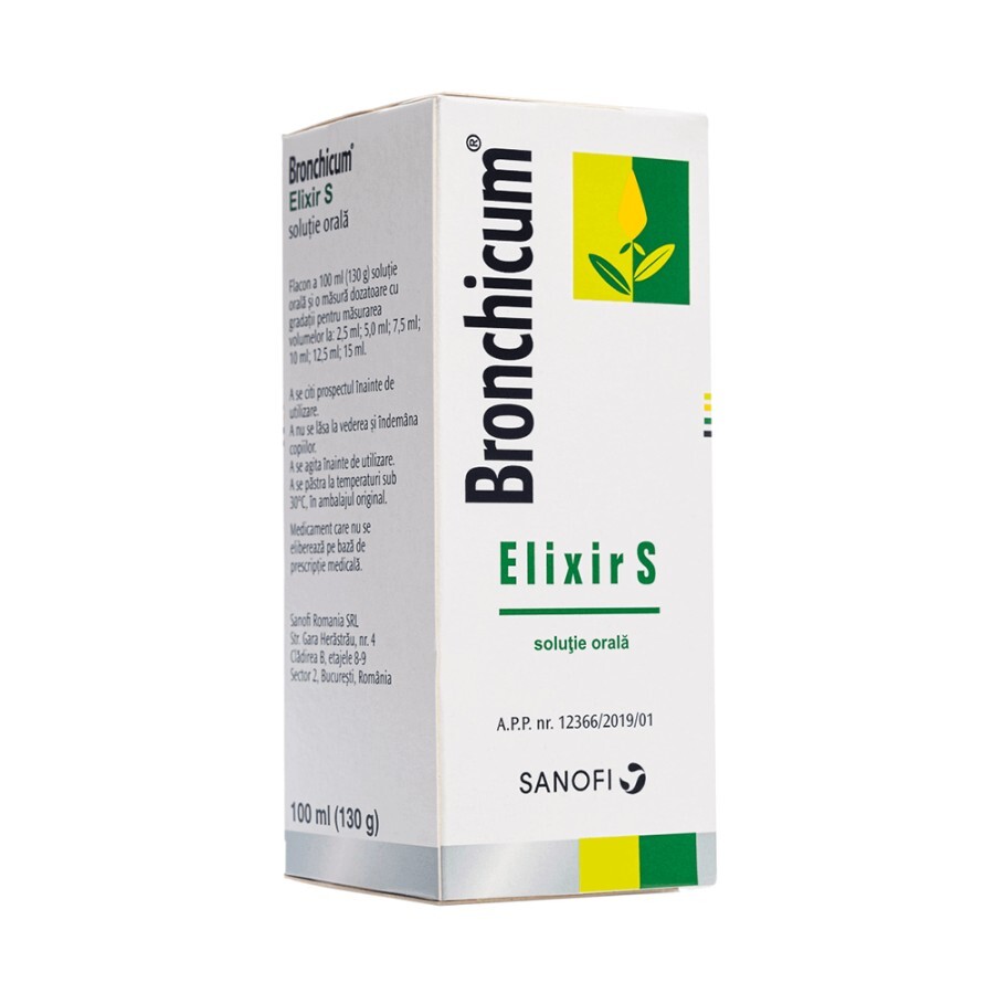 Bronchicum Elixir S solutie orala, 100 ml, Sanofi