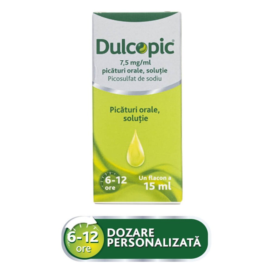 Dulcopic, 7,5 mg/ml, 15 ml, picaturi orale, Sanofi