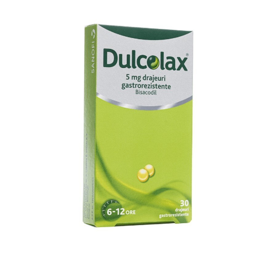 Dulcolax, 5 mg, 30 drajeuri gastrorezistente, Sanofi