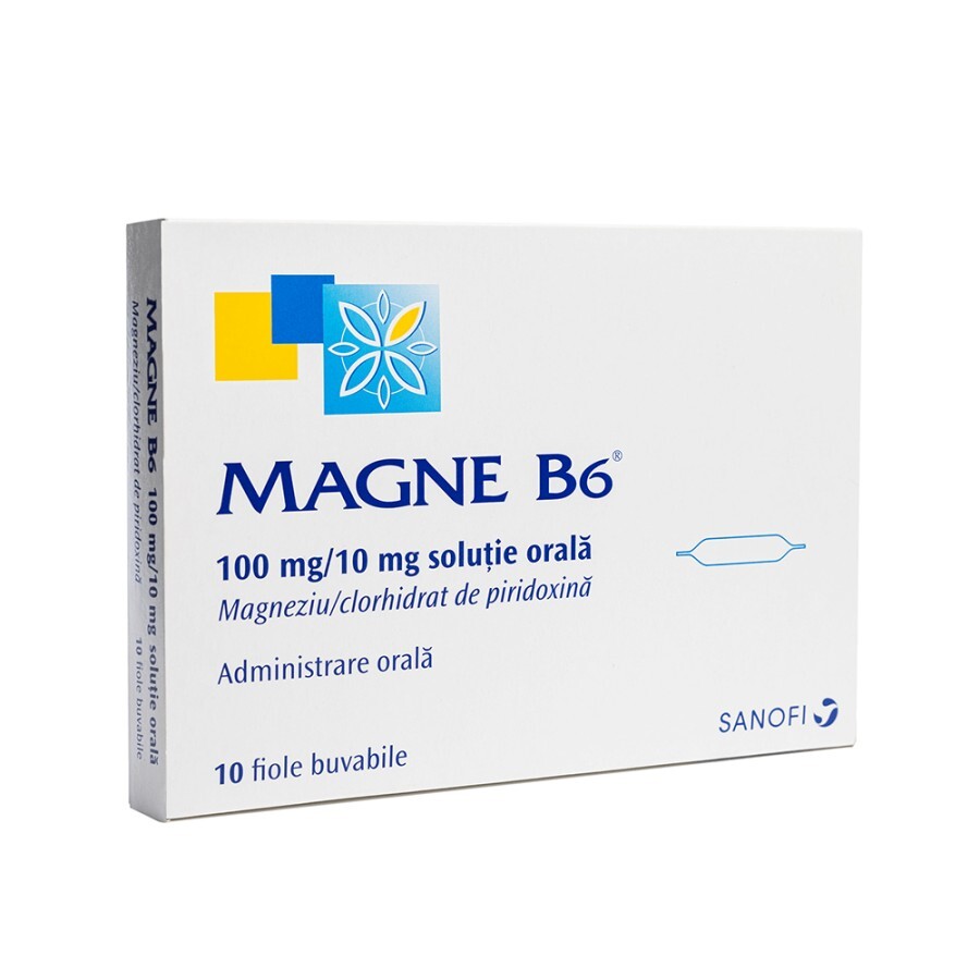 Magne B6, 100 mg/10 mg Magne B6, 10 fiole, Sanofi