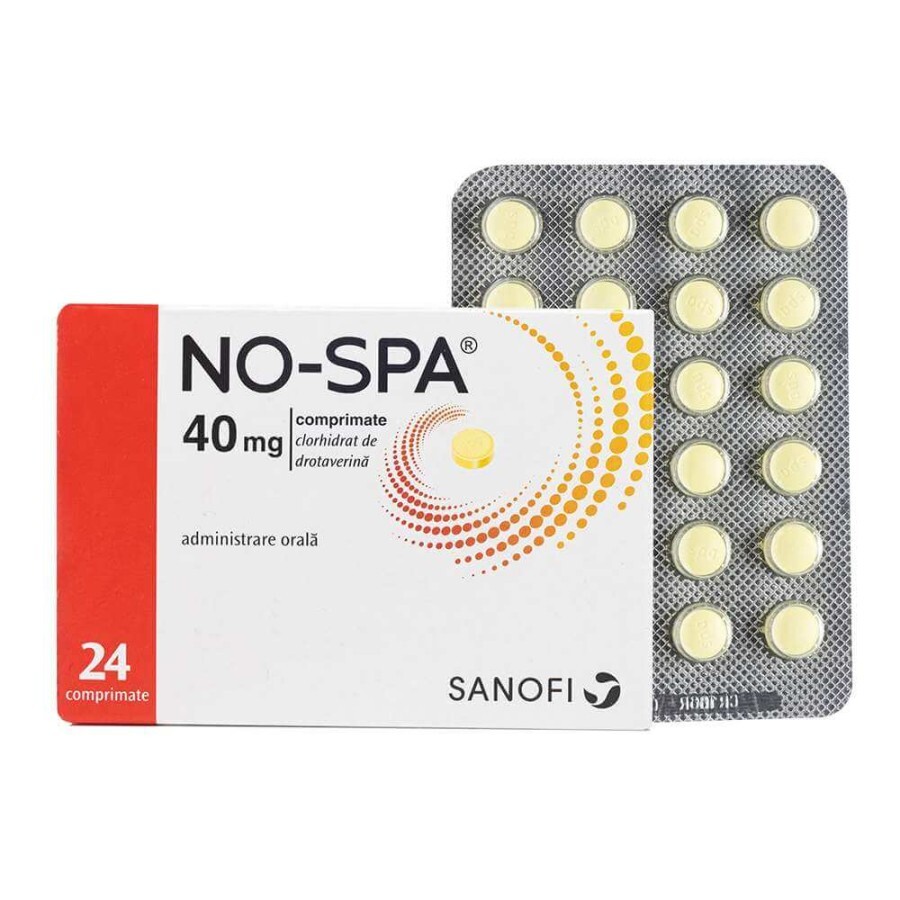 No-Spa 40 mg, 24 comprimate, Sanofi