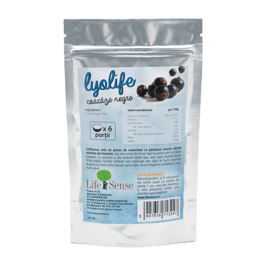 Coacaze negre liofilizate Lyolife, 30 g, Lifesense
