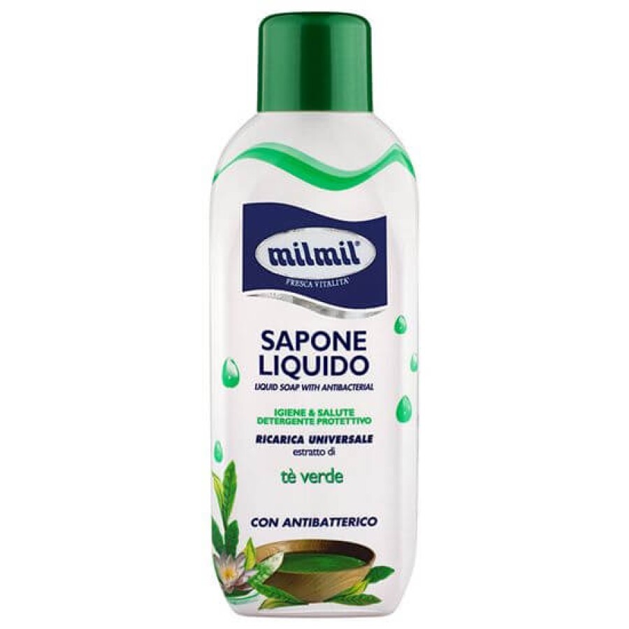 Rezerva sapun lichid cu extract de ceai verde, 1000 ml, Milmil