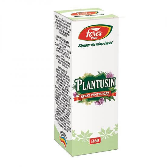 Spray pentru gat Plantusin, 20 ml, Fares Vitamine si suplimente
