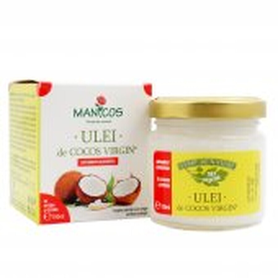 Ulei de cocos virgin certificat ecologic 100 ml, Manicos