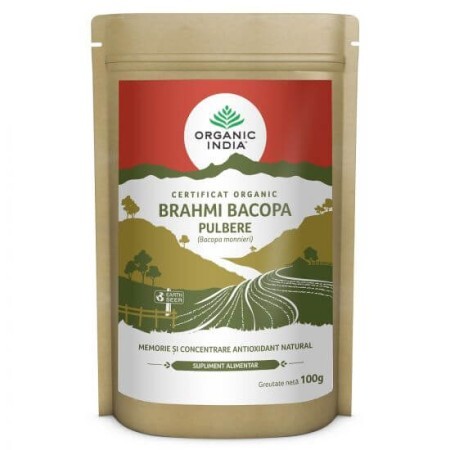 Brahmi Bacopa pulbere, 100 g, Organic India