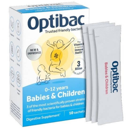 77809 probiotic pentru copii si sugari 10 plicuri optibac 1