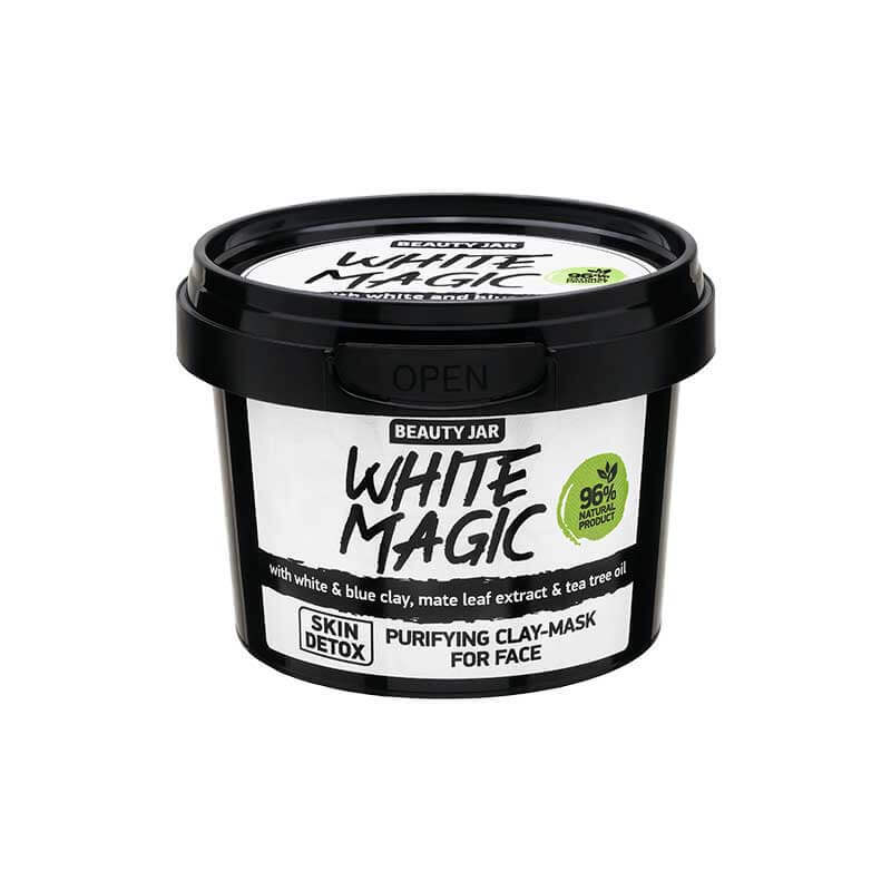 Masca faciala purifianta cu argila alba si albastra, White Magic, Beauty Jar, 120 ml