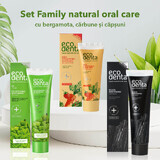 Set Family natural oral care cu Bergamota, Carbune si Capsuni, 3 pcs, Ecodenta