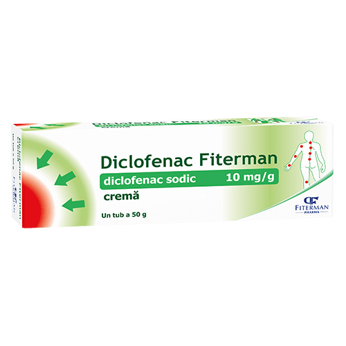 Diclofenac crema 10 mg/g, 50 g, Fiterman