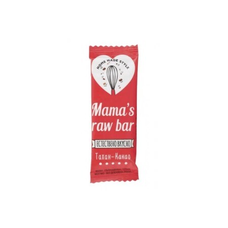 Baton cu tahini si cacao, 30 g, Mama's Raw Bar