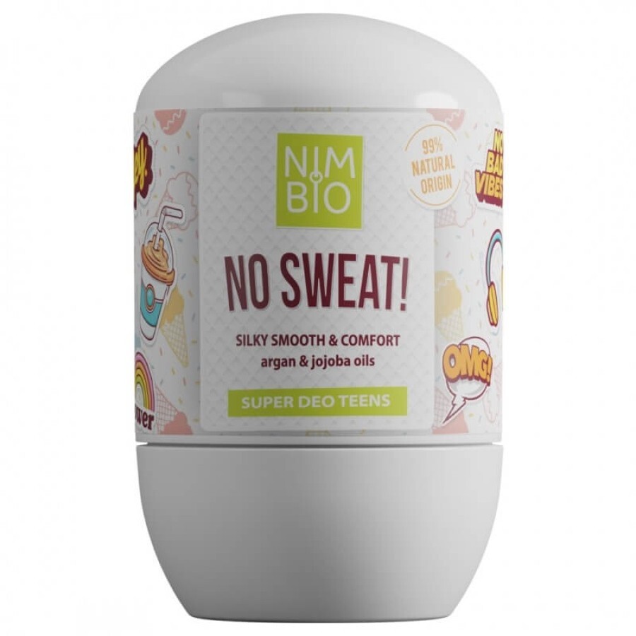 Deodorant natural roll - on pentru adolescente, 50 ml, Nimbio