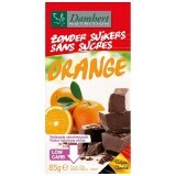 Ciocolata neagra cu portocale fara zahar, 85 g, Damhert
