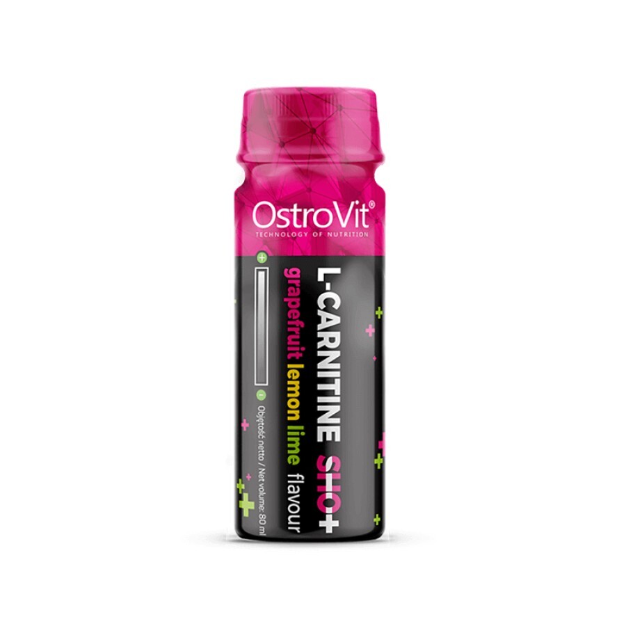 L-Carnitină lichidă Shot, 2500 mg, 80 ml, Ostrovit