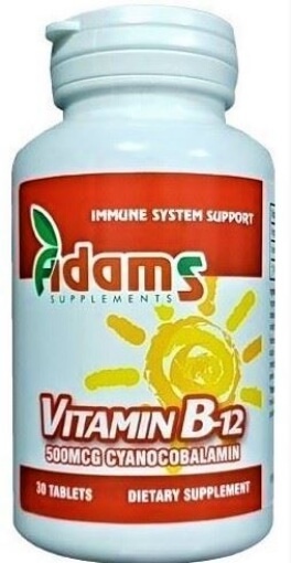 Adams Vitamina B12 500mcg - 30 Comprimate