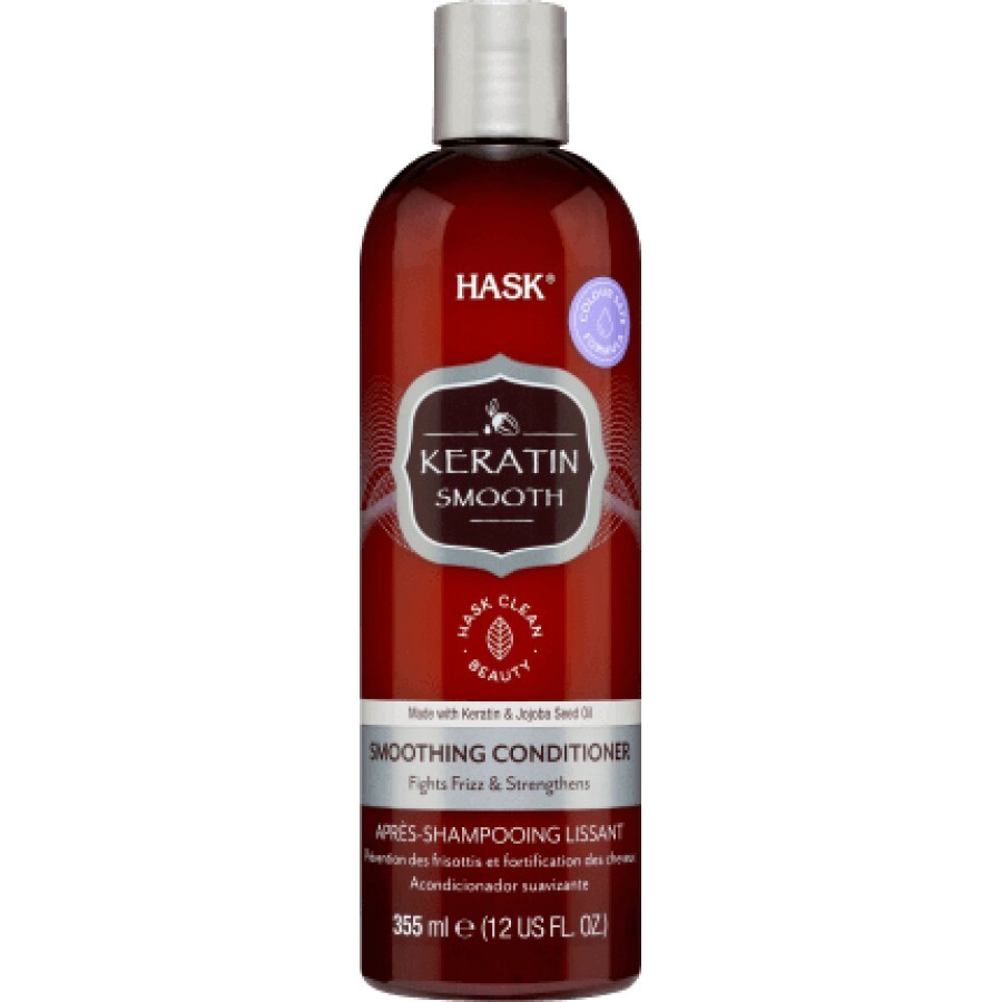 Hask Balsam de păr pentru netezire cu keratină, 335 ml