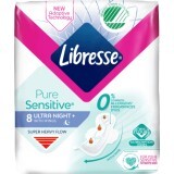 Libresse Pure Sensitive absorbante de noapte, 8 buc